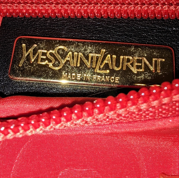 VTG Yves Saint Laurent YSL Reversible Nylon Drawstring Backpack w/COA - Picture 6 of 11